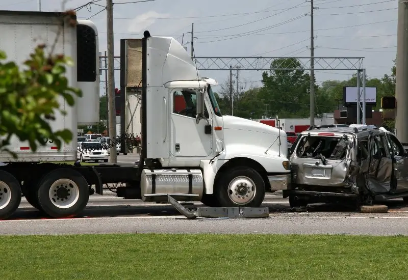 Big rig T-boned vehicle